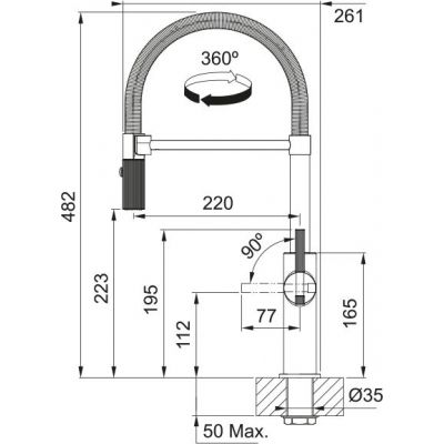Franke Maris Stripes semi-pro bateria kuchenna stojąca czarny mat/złoty 115.0747.679