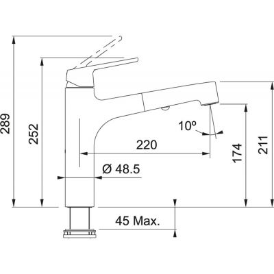 Franke Lift Pull-Out Spray bateria kuchenna stojąca z wyciąganą wylewką chrom 115.0621.668