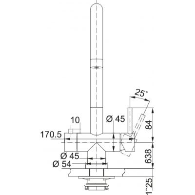 Franke Eos bateria kuchenna z filtrem stojąca stal 120.0637.656