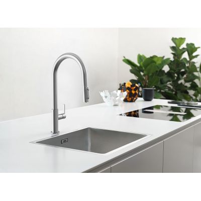 Franke Maris Slim Clear Water J Pull-Out bateria kuchenna stojąca chrom 120.0730.870