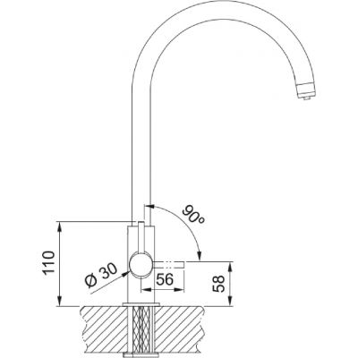 Franke Clear Water bateria kuchenna z filtrem stojąca czarna 160.0702.681