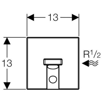 Geberit bateria umywalkowa elektroniczna Typ 87 ścienna bez mieszacza 116.107.21.1