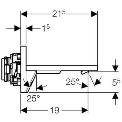 Geberit bateria umywalkowa elektroniczna Typ 88 ścienna z mieszaczem wewnętrznym 116.118.21.1