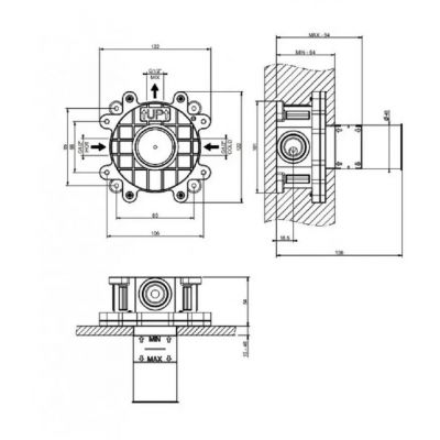 Gessi element podtynkowy baterii 54055.239