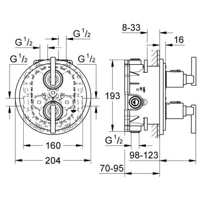 Grohe Atrio bateria wannowo-prysznicowa podtynkowa termostatyczna chrom 19399000