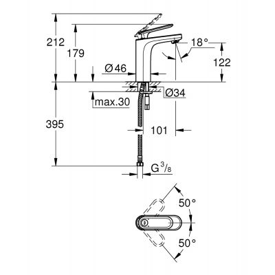 Grohe Veris bateria umywalkowa chrom 23065000