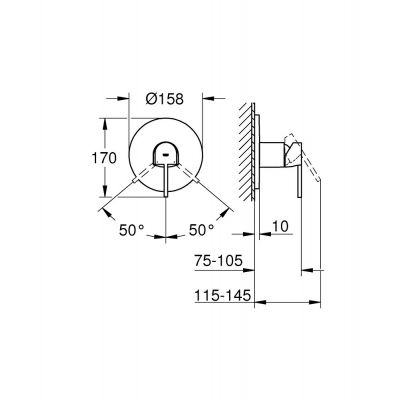 Grohe Plus bateria prysznicowa podtynkowa chrom 24059DC3