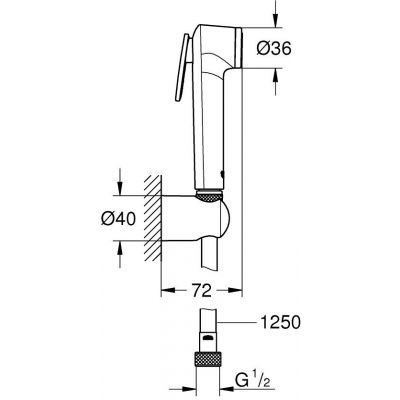 Grohe Tempesta słuchawka bidetowa Brushed Hard Graphite 27513AL1