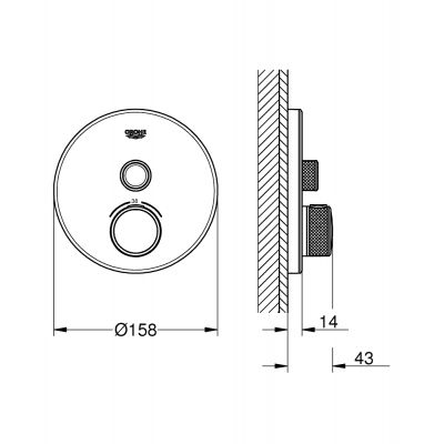Grohe Grohtherm SmartControl bateria prysznicowa podtynkowa termostatyczna chrom/biały 29150LS0