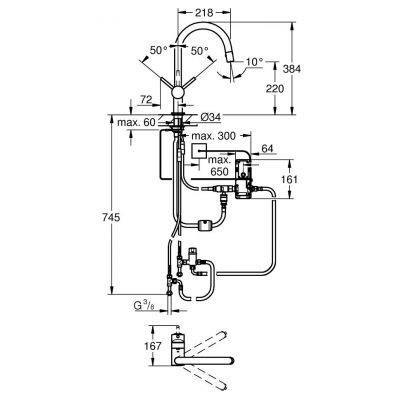 Grohe Minta Touch bateria kuchenna elektroniczna stal nierdzewna 31358DC1