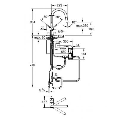 Grohe Minta Touch bateria kuchenna stojąca stal 31358DC2