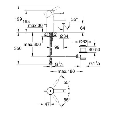 01 Bateria umywalkowa jednouchwytowa DN15 Grohe Essence 33562 000