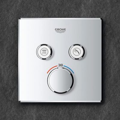 Grohe Grohtherm SmartControl zestaw prysznicowy podtynkowy termostatyczny z deszczownicą chrom (29124000, 35600000, 26405000, 26564000)