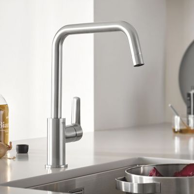Zestaw Grohe K700 zlewozmywak 56x51 cm z bateria kuchenną Start stal (31651AP0, 30470DC0)