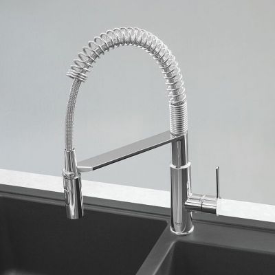 Zestaw Grohe K700 zlewozmywak stalowy 46,4x46,4 cm satyna i bateria kuchenna Get chrom (31578SD1, 30361000)