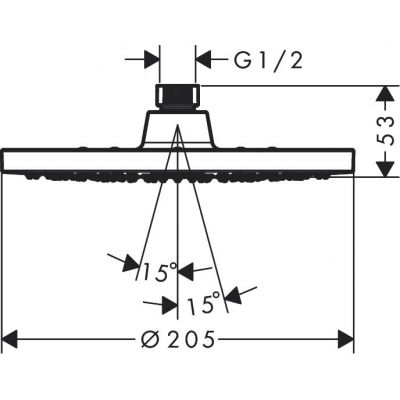 Hansgrohe Vernis Blend deszczownica z ramieniem 20 cm okrągła chrom 26093000