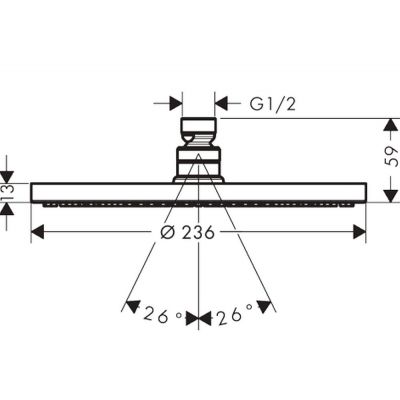 Hansgrohe Raindance S deszczownica 24 cm okrągła chrom 28821000
