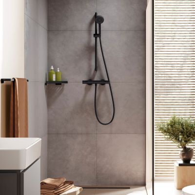 Hansgrohe Activera Select S zestaw prysznicowy ścienny termostatyczny czarny 28876670