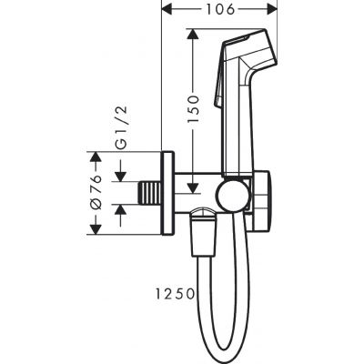 Hansgrohe Bidette słuchawka bidetowa czarna 29230670