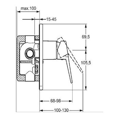 Hansa Twist bateria prysznicowa podtynkowa 49757005