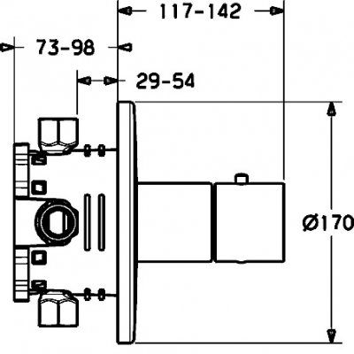 Hansa Living bateria prysznicowa podtynkowa termostatyczna 48669501
