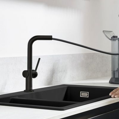 Hansgrohe Talis M54 bateria kuchenna stojąca czarny mat 72808670