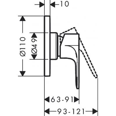 Hansgrohe Rebris S bateria prysznicowa podtynkowa czarny mat 72649670