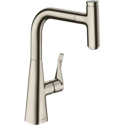 Hansgrohe Metris Select M71 bateria kuchenna stojąca stal 73802800