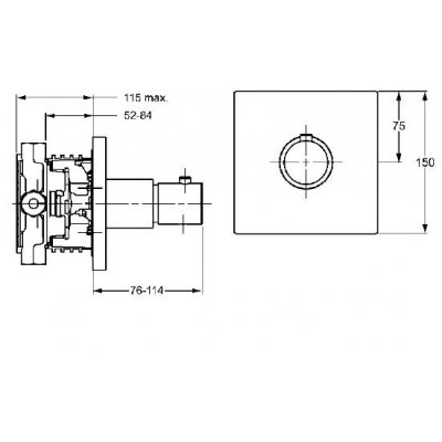 Hansa Designo bateria prysznicowa podtynkowa termostatyczna 41129573