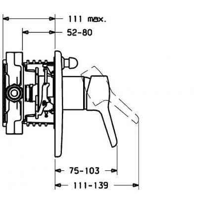 Element funkcyjny z elementem natynkowym Hansa Twist 4984 9073