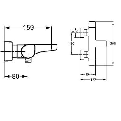 Hansa Tempra Style bateria wannowo - prysznicowa termostatyczna 58442101