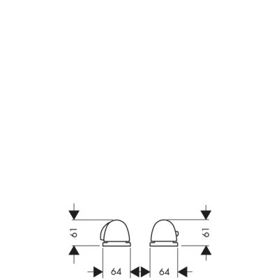 Termostat dwuotworowy na brzeg wanny element zewnętrzny Hansgrohe 15450000