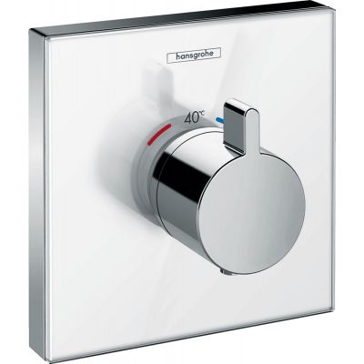 Hansgrohe ShowerSelect Glass bateria prysznicowa podtynkowa termostatyczna biały/chrom 15734400