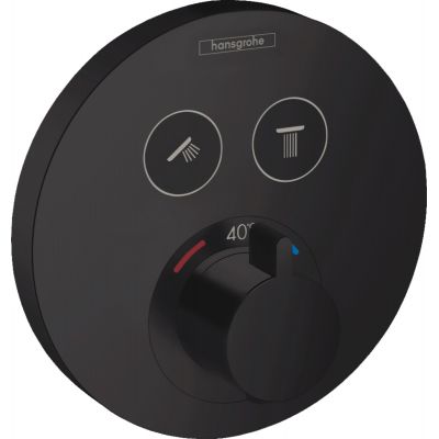 Hansgrohe ShowerSelect S bateria wannowo-prysznicowa podtynkowa termostatyczna czarny mat 15743670