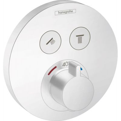 Hansgrohe ShowerSelect S bateria wannowo-prysznicowa podtynkowa termostatyczna biały mat 15743700