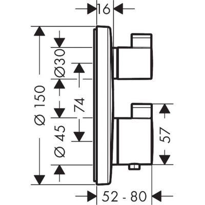 Hansgrohe Ecostat S bateria wannowo-prysznicowa podtynkowa termostatyczna biały mat 15758700