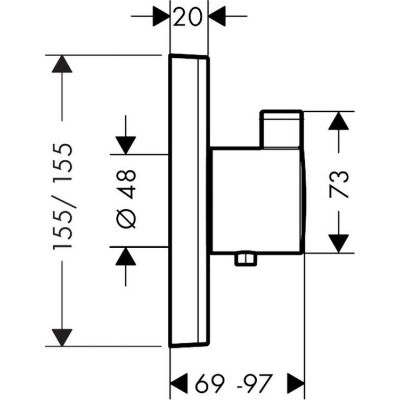 Hansgrohe ShowerSelect HighFlow bateria prysznicowa podtynkowa termostatyczna czarny mat 15760670