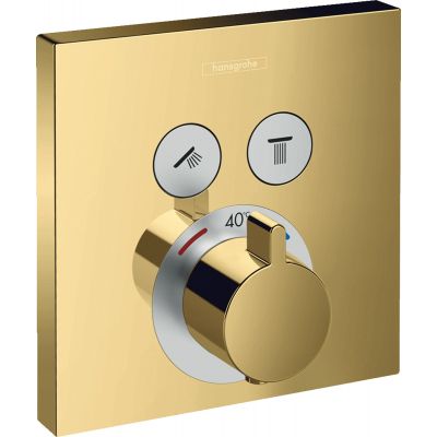 Hansgrohe ShowerSelect bateria wannowo-prysznicowa podtynkowa termostatyczna polerowany złoty optyczny 15763990