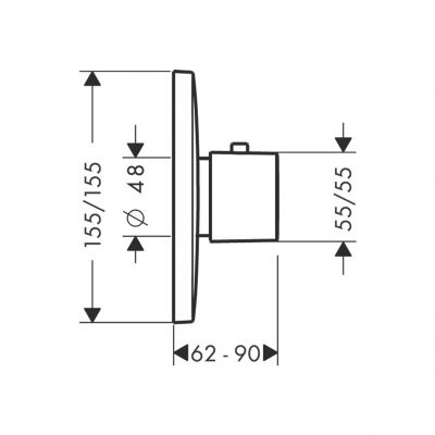 Hansgrohe PuraVida bateria prysznicowa podtynkowa termostatyczna biały/chrom 15772400