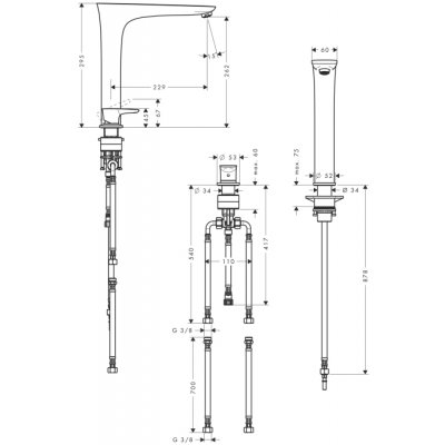 Hansgrohe PuraVida bateria kuchenna 2-otworowa stal 15812800
