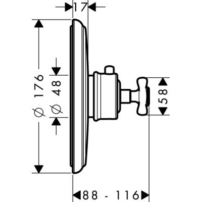 Axor Montreux bateria prysznicowa podtynkowa termostatyczna nikiel szczotkowany 16815820