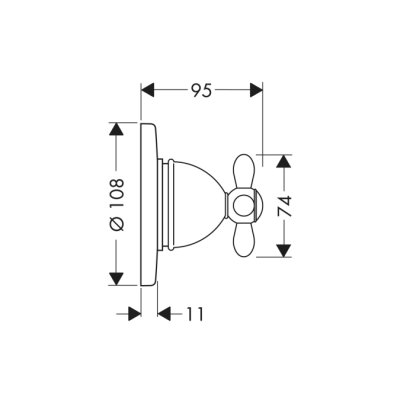 Axor Carlton element zewnętrzny DN20 Trio/Quattro 17925090