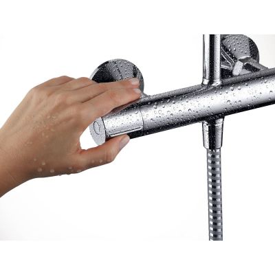 Hansgrohe Vernis Blend zestaw prysznicowy termostatyczny ścienny z deszczownicą chrom 26276000