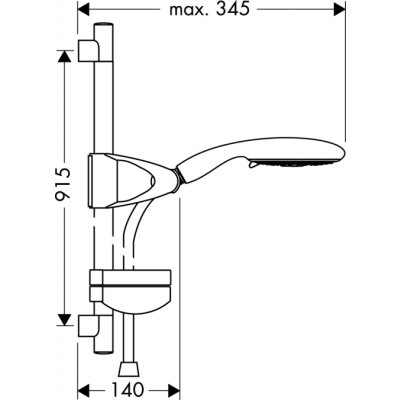 Hansgrohe Raindance E zestaw prysznicowy 120 AIR 3jet/Unica'D 0,9 m chrom 27885000
