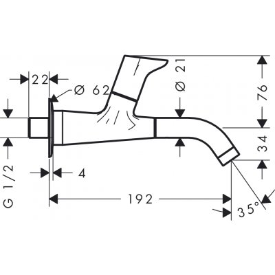 Hansgrohe Focus zawór czerpalny ścienny chrom 31131000