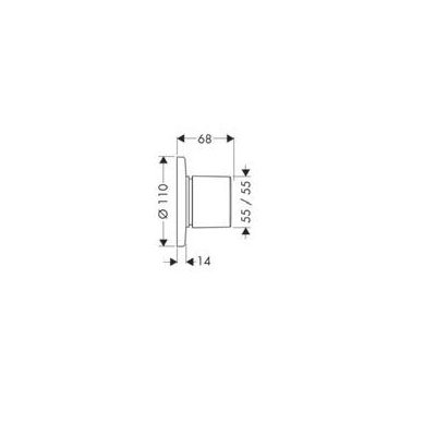 Hansgrohe Trio/Quattro element zewnętrzny chrom 31634000