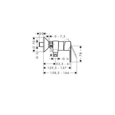 Hansgrohe Talis E2 bateria natryskowa jednouchwytowa 31662000