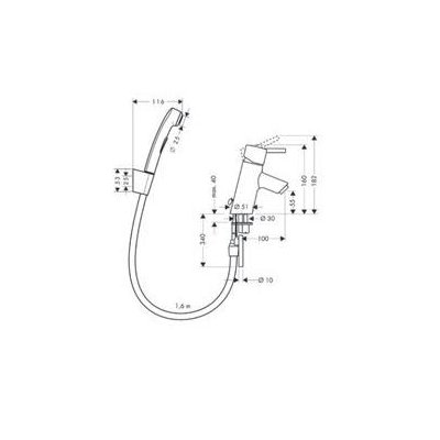 Hansgrohe Talis S zestaw bateria umywalkowa Bidette 32120000
