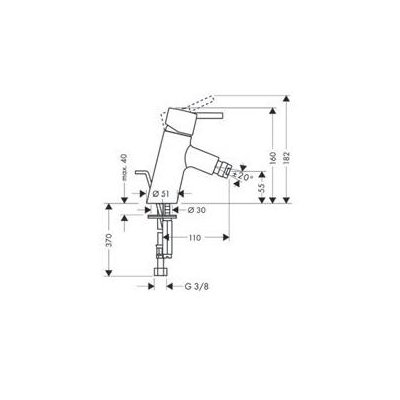 Bateria bidetowa jednouchwytowa Hansgrohe Talis S 32220000