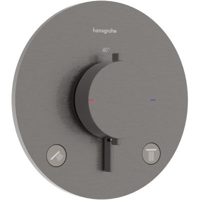 Hansgrohe Ecostat Comfort S bateria wannowo-prysznicowa podtynkowa termostatyczna czarny chrom szczotkowany 33715340